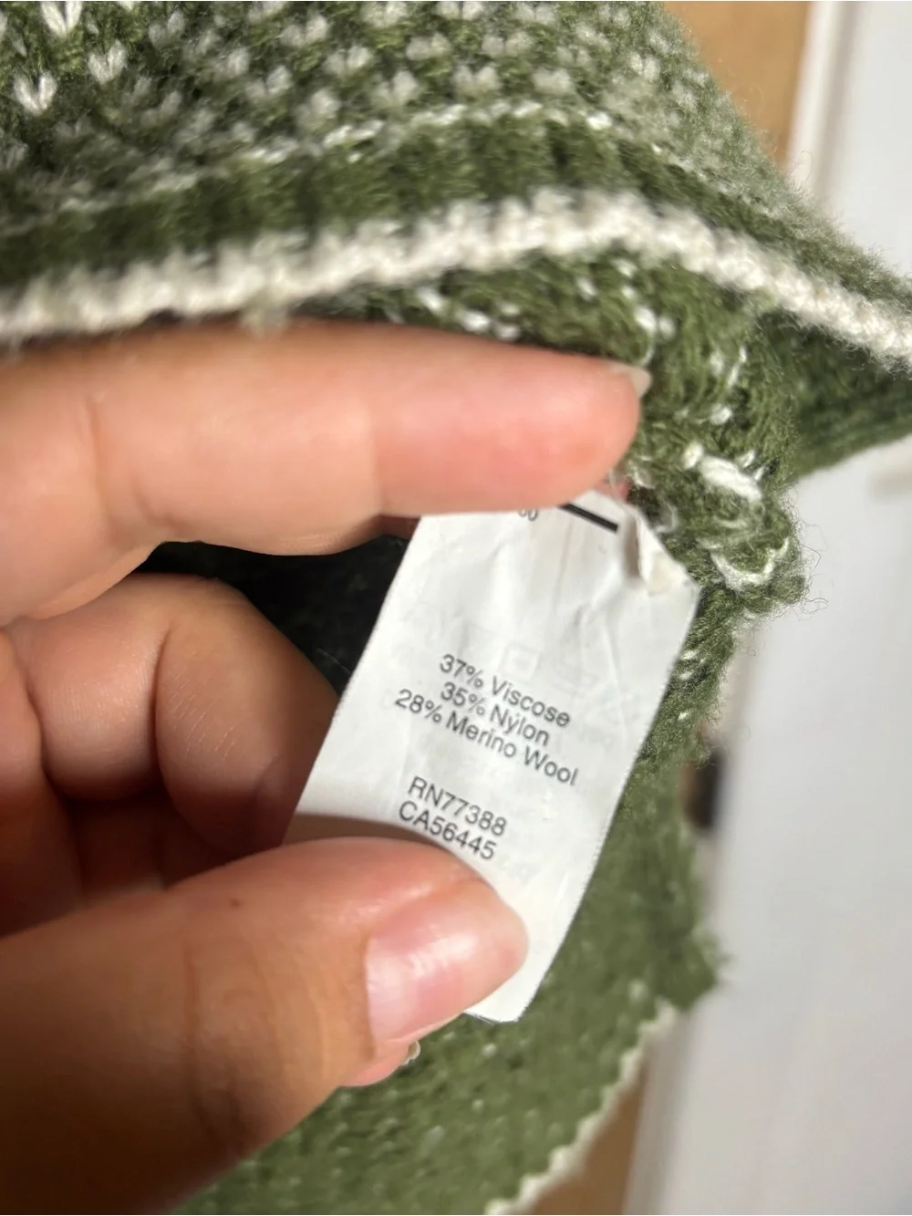 J. Crew Olive and Cream Textured Crewneck Sweater size S